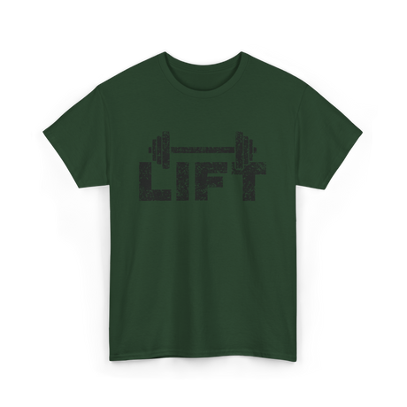 Lift Workout Weightlifting Gym T-Shirt - Forest Green