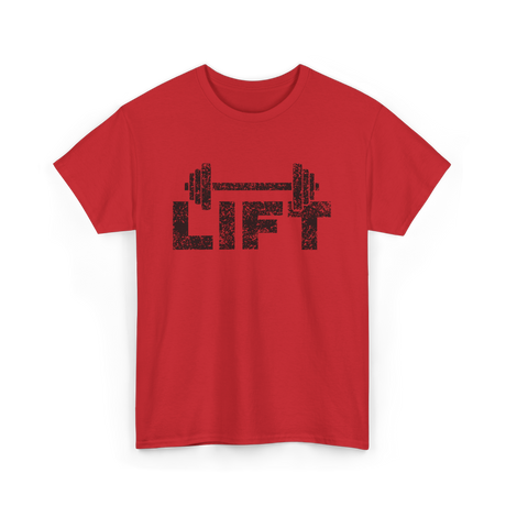 Lift Workout Weightlifting Gym T-Shirt - Red