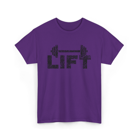 Lift Workout Weightlifting Gym T-Shirt - Purple