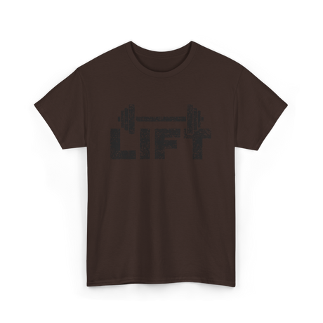 Lift Workout Weightlifting Gym T-Shirt - Dark Chocolate