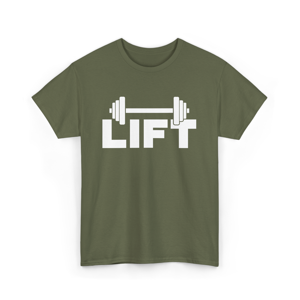 Lift Workout Weightlifting Strength T-Shirt - Military Green