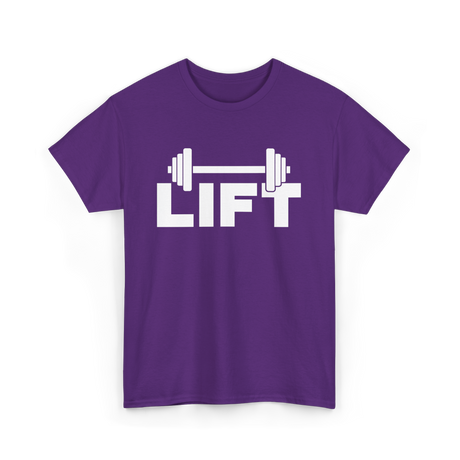 Lift Workout Weightlifting Strength T-Shirt - Purple