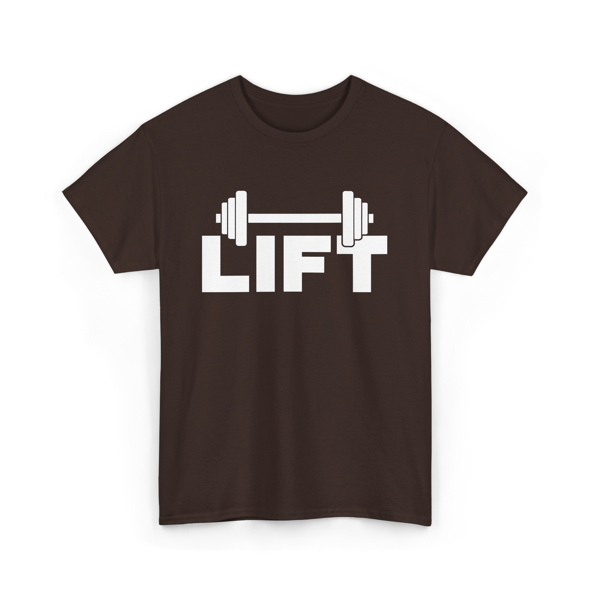 Lift Workout Weightlifting Strength T-Shirt - Dark Chocolate