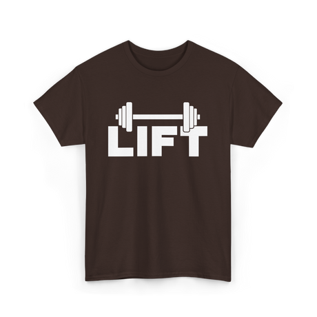 Lift Workout Weightlifting Strength T-Shirt - Dark Chocolate