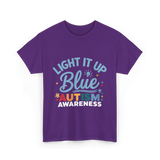 Light It Up Blue Autism Awareness T-Shirt - Purple