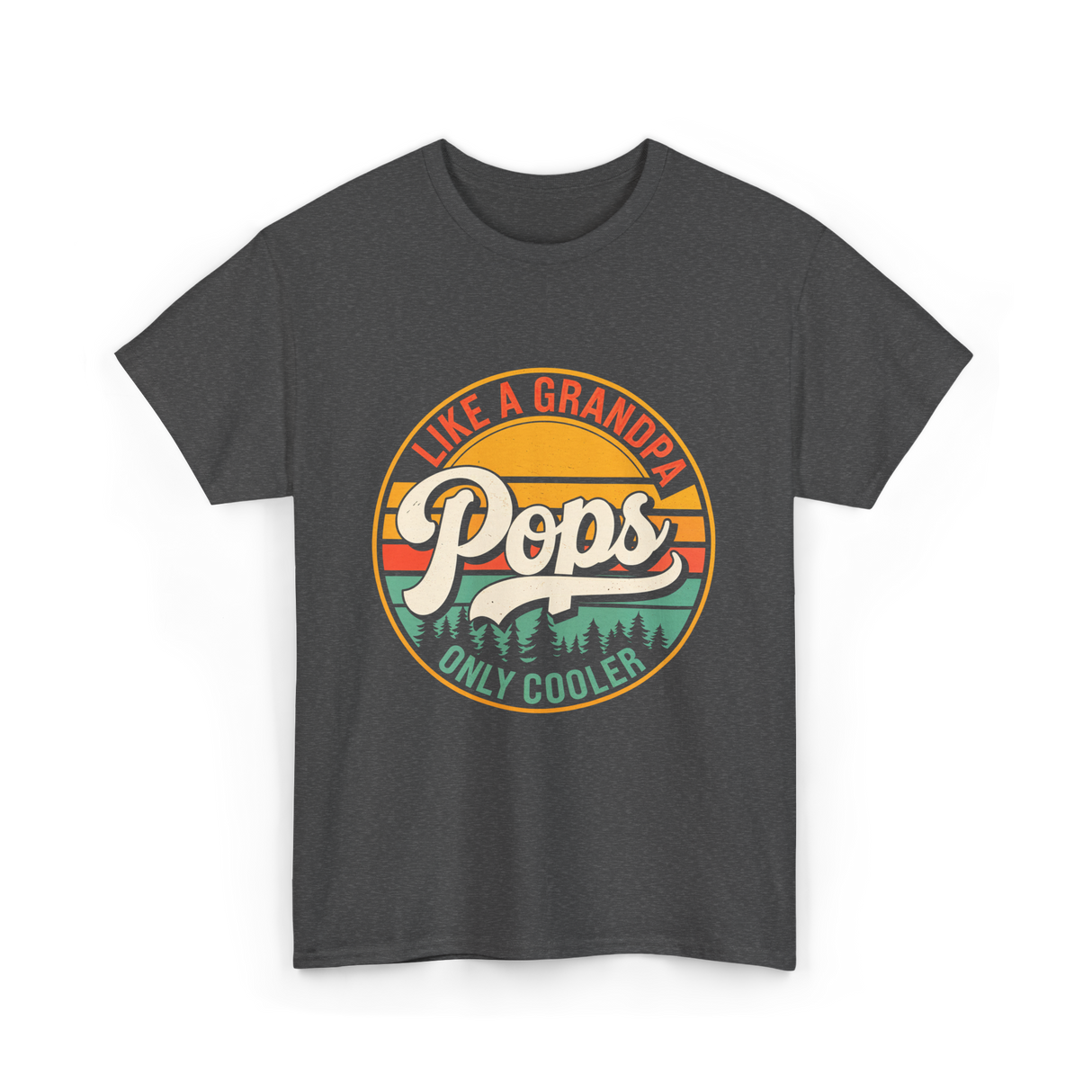 Like a Grandpa Pops Cooler T-Shirt - Dark Heather