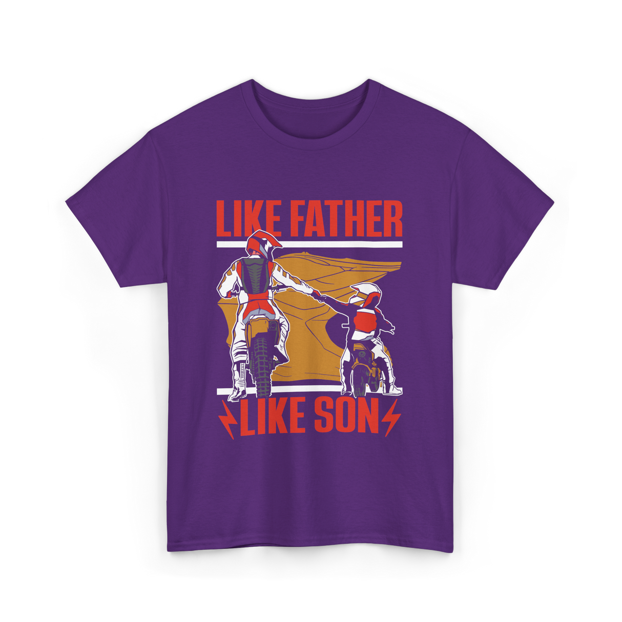 Like Father Like Son Biking T-Shirt - Purple