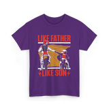 Like Father Like Son Biking T-Shirt - Purple