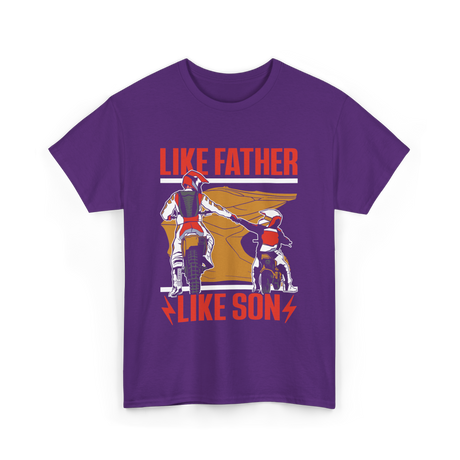 Like Father Like Son Biking T-Shirt - Purple