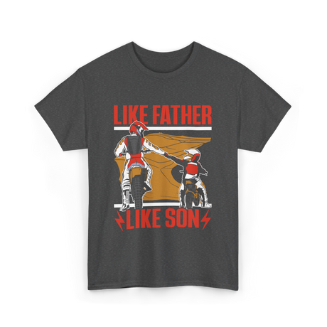 Like Father Like Son Biking T-Shirt - Dark Heather