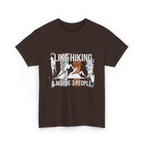 Like Hiking Maybe 3 People Hiker T-Shirt - Dark Chocolate