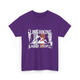 Like Hiking Maybe 3 People Hiker T-Shirt - Purple