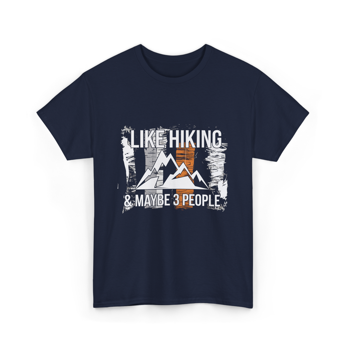 Like Hiking Maybe 3 People Hiker T-Shirt - Navy