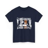 Like Hiking Maybe 3 People Hiker T-Shirt - Navy