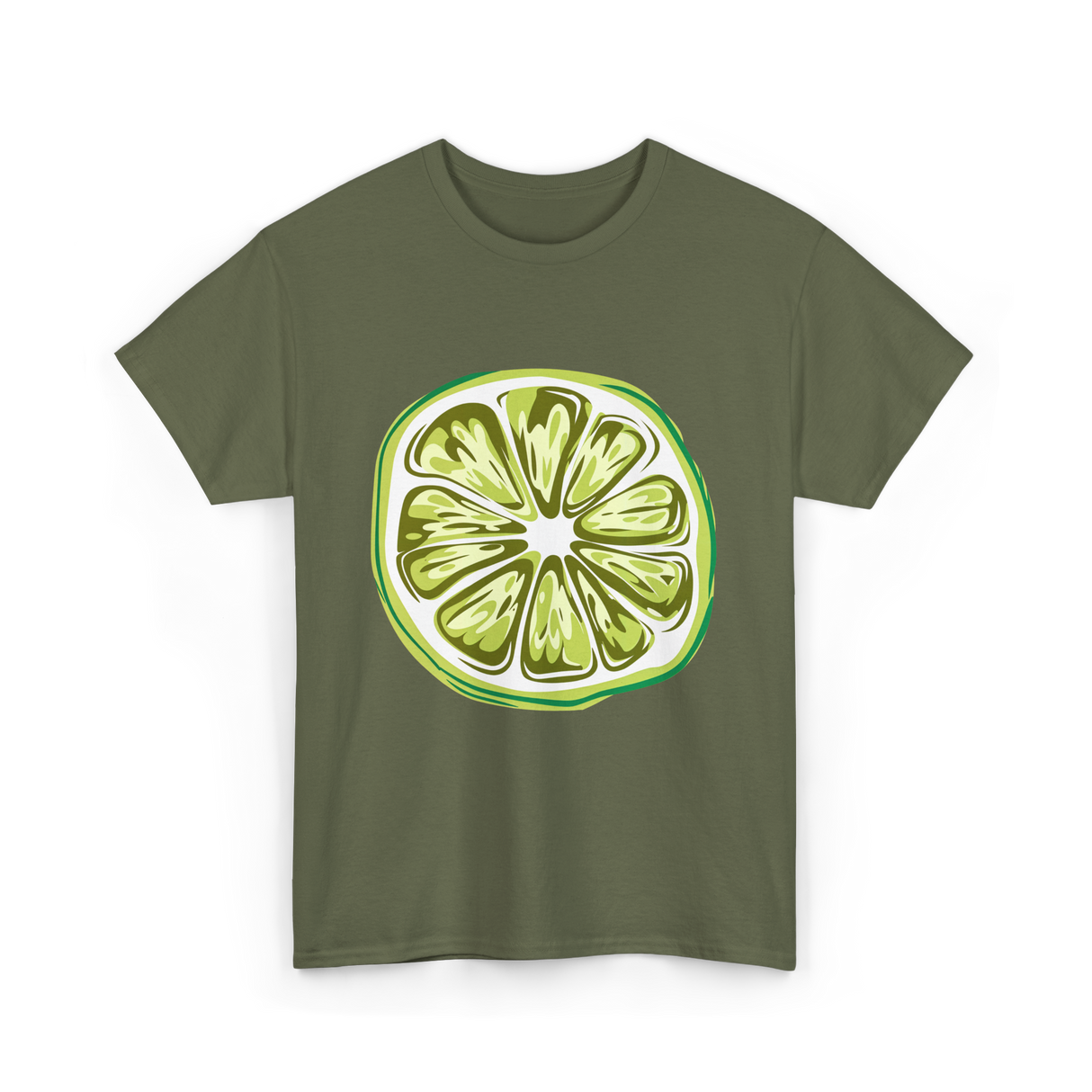 Lime Costume Lime Slice T-Shirt - Military Green