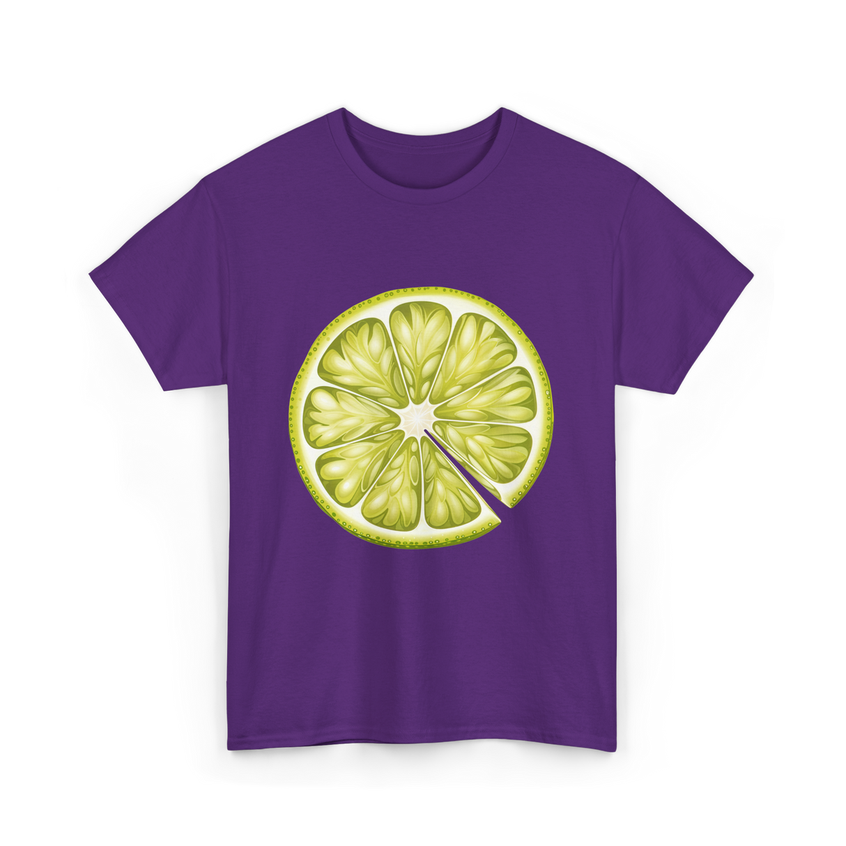 Lime Slice Fruit Costume T-Shirt - Purple