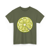 Lime Slice Fruit Costume T-Shirt - Military Green