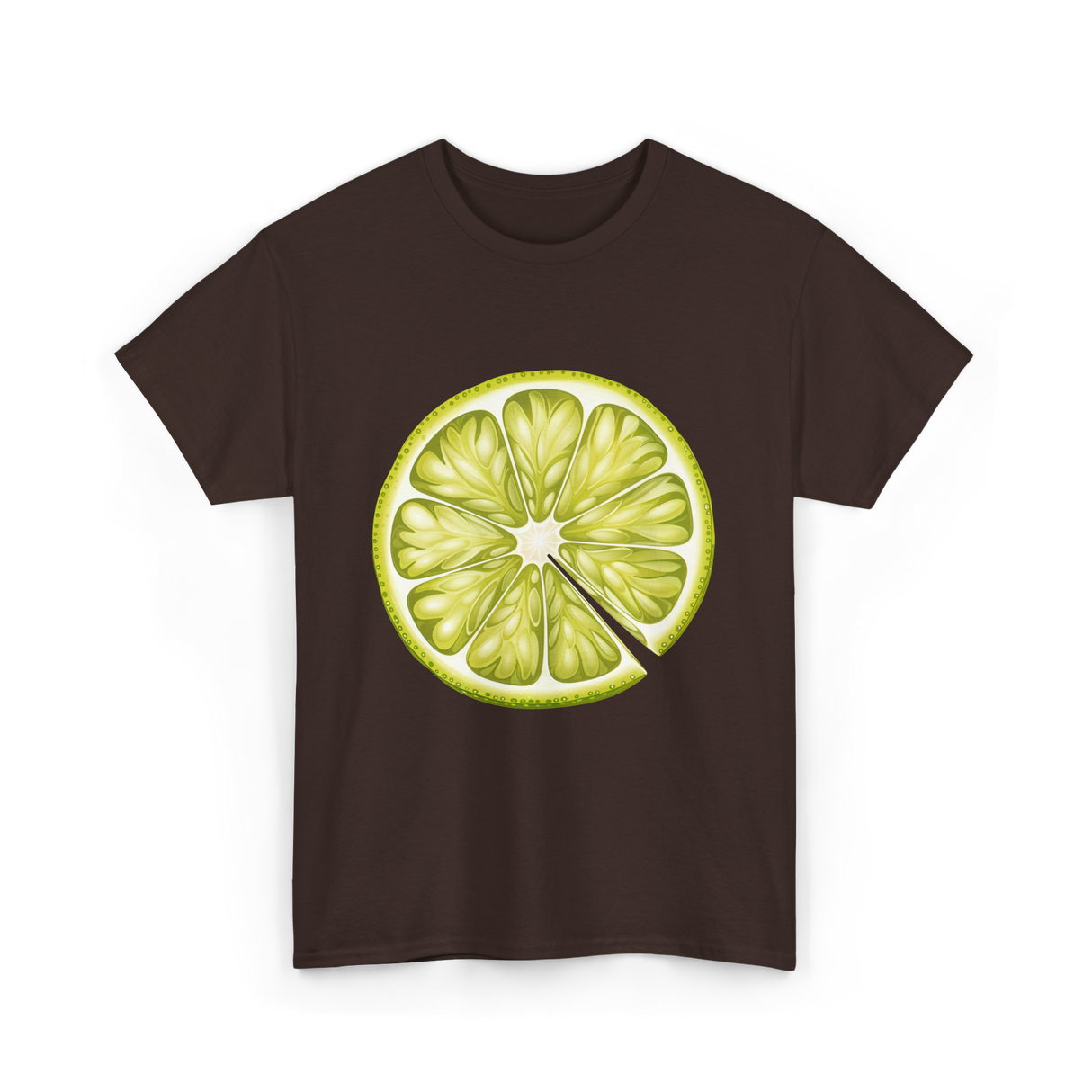 Lime Slice Fruit Costume T-Shirt - Dark Chocolate