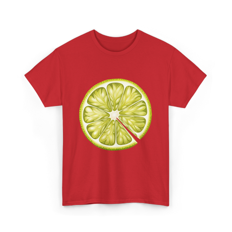 Lime Slice Fruit Costume T-Shirt - Red