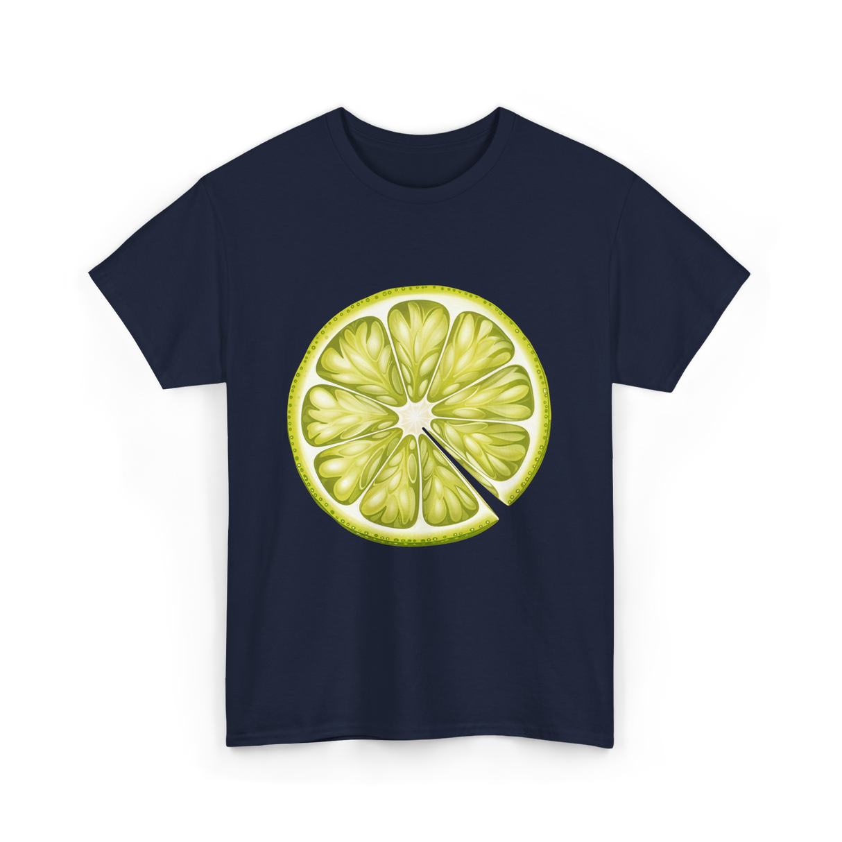 Lime Slice Fruit Costume T-Shirt - Navy