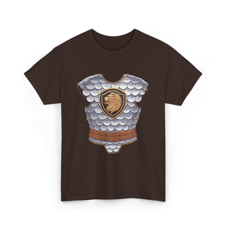 Lion Armor Medieval Knight T-Shirt - Dark Chocolate