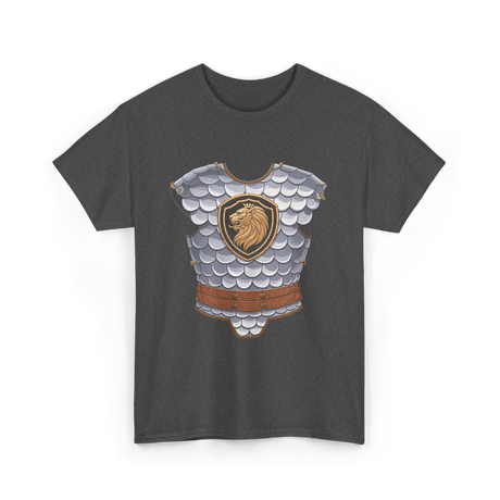 Lion Armor Medieval Knight T-Shirt - Dark Heather