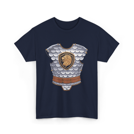 Lion Armor Medieval Knight T-Shirt - Navy