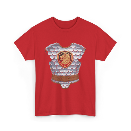 Lion Armor Medieval Knight T-Shirt - Red