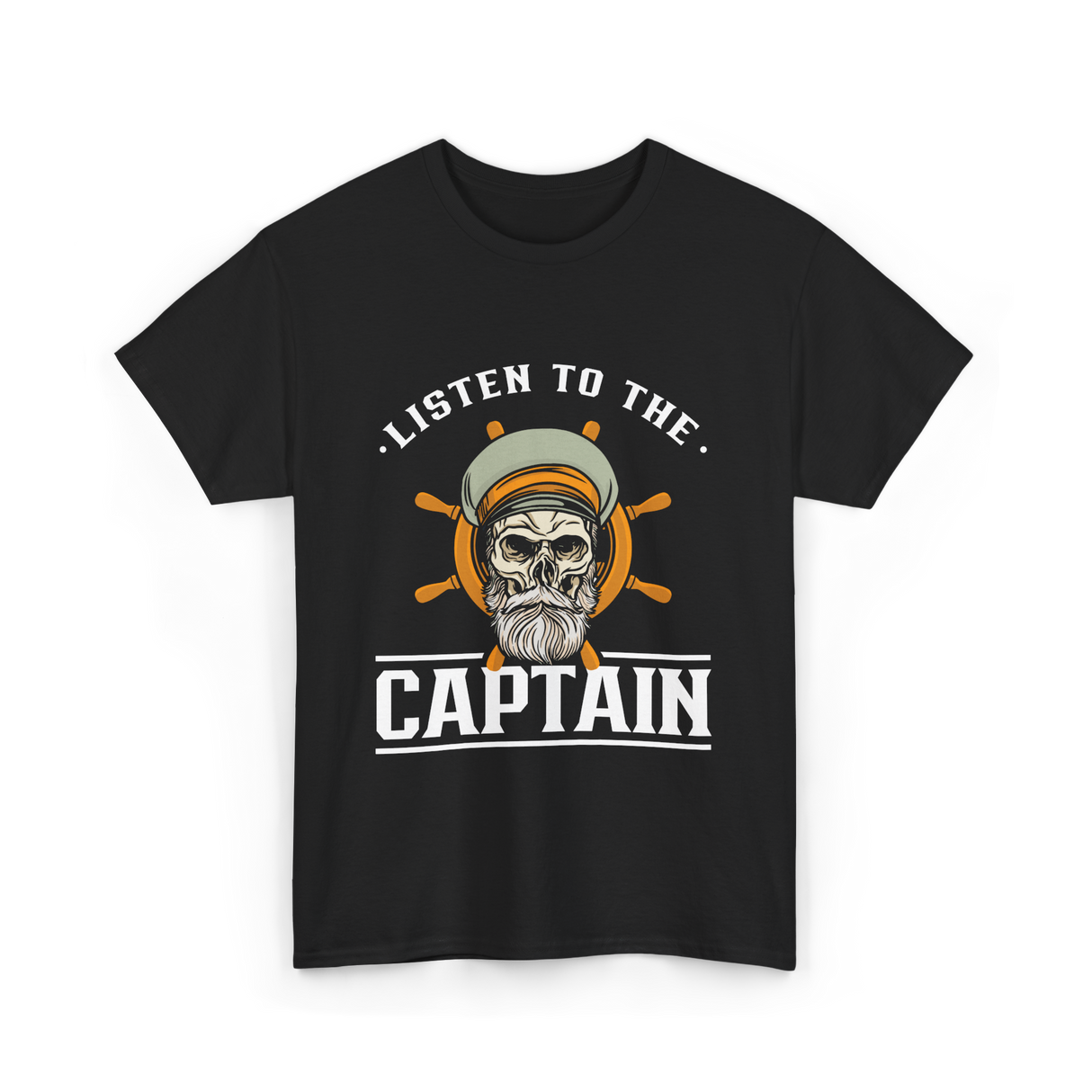 Listen To The Captain Nautical Adventure T-Shirt - Black