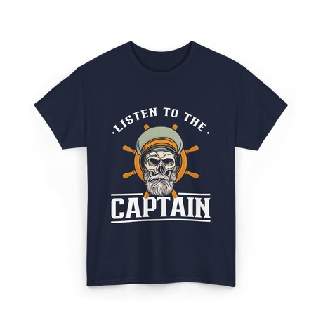 Listen To The Captain Nautical Adventure T-Shirt - Navy