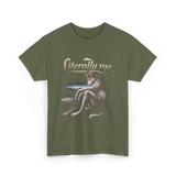 Literally Me Wolf Artwork T-Shirt - Military Green