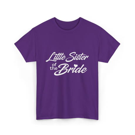 Little Sister of Bride Wedding T-Shirt - Purple