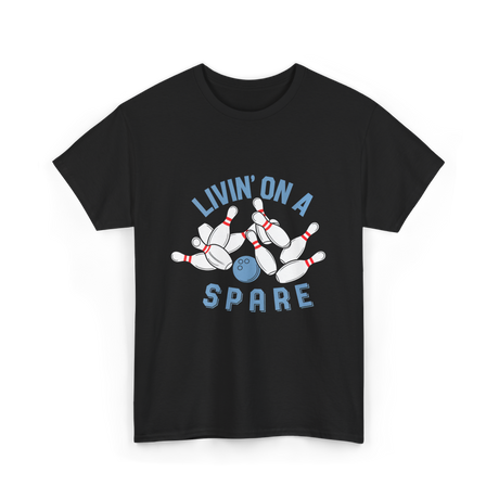 Livin on a Spare Bowling T-Shirt - Black