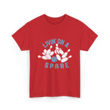 Livin on a Spare Bowling T-Shirt - Red