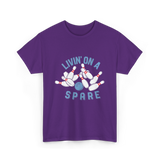 Livin on a Spare Bowling T-Shirt - Purple