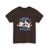 Livin on a Spare Bowling T-Shirt - Dark Chocolate