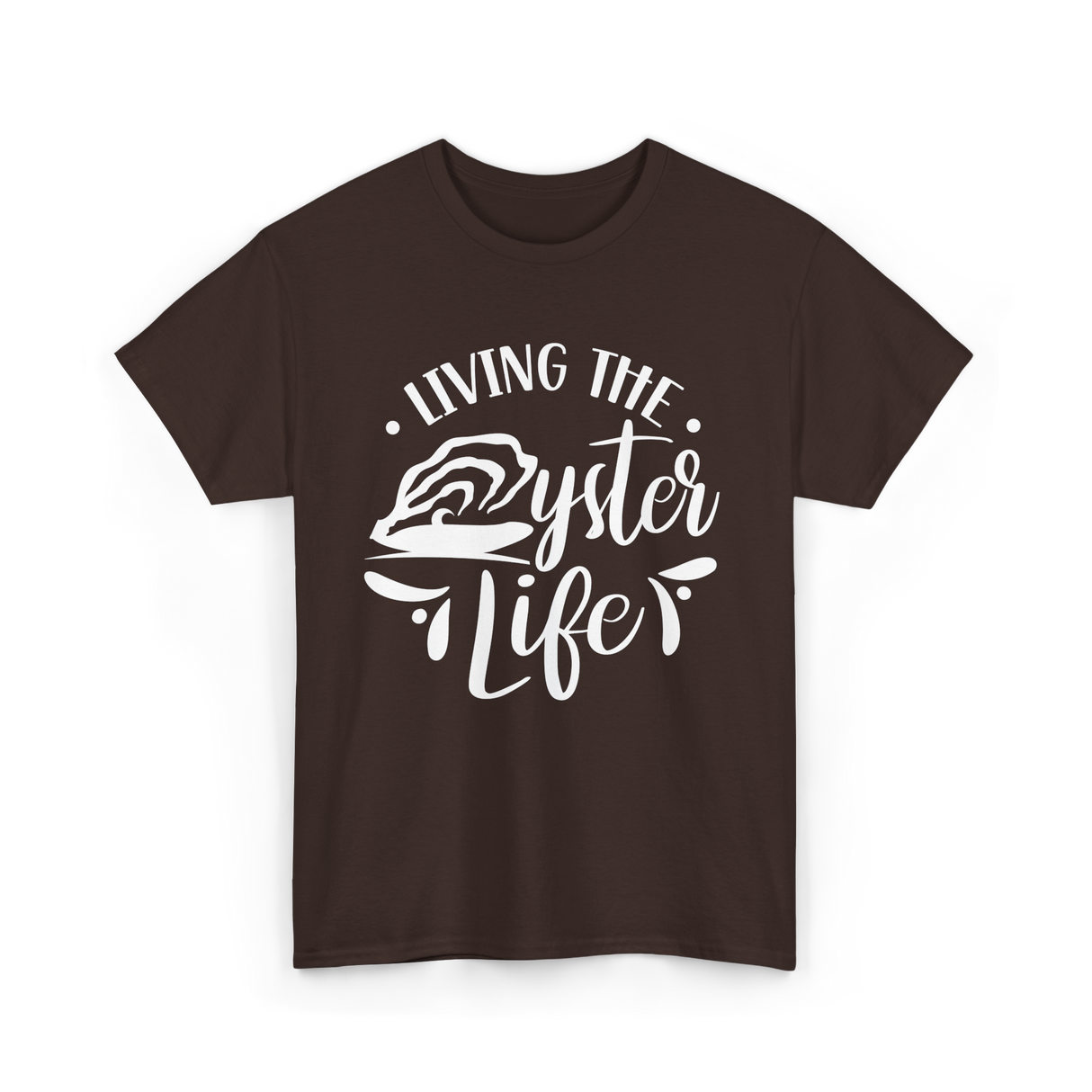 Living The Oyster Life Oyster T-Shirt - Dark Chocolate