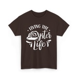 Living The Oyster Life Oyster T-Shirt - Dark Chocolate