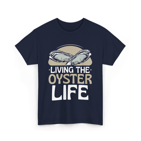 Living The Oyster Life Oyster T-Shirt - Navy