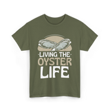 Living The Oyster Life Oyster T-Shirt - Military Green