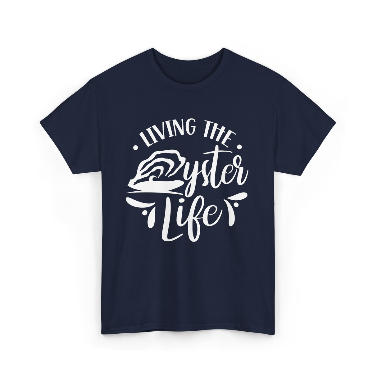 Living The Oyster Life Oyster T-Shirt - Navy