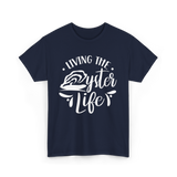 Living The Oyster Life Oyster T-Shirt - Navy