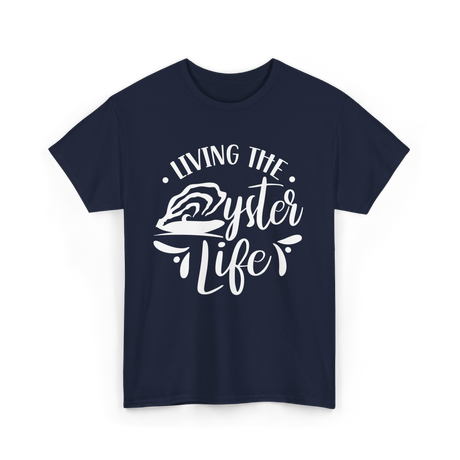 Living The Oyster Life Oyster T-Shirt - Navy