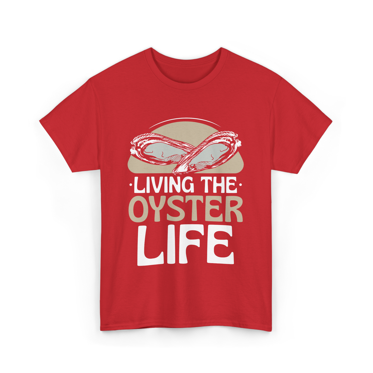 Living The Oyster Life Oyster T-Shirt - Red