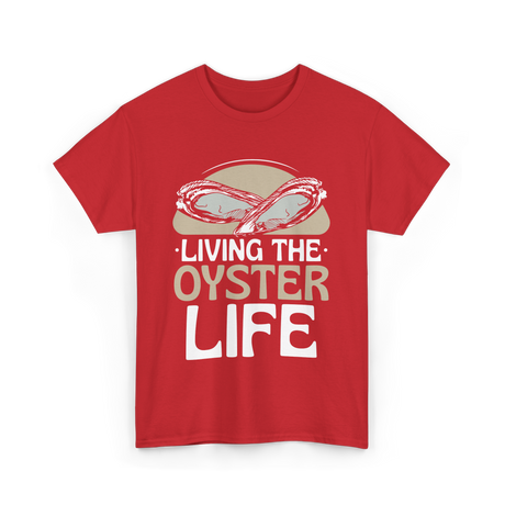 Living The Oyster Life Oyster T-Shirt - Red