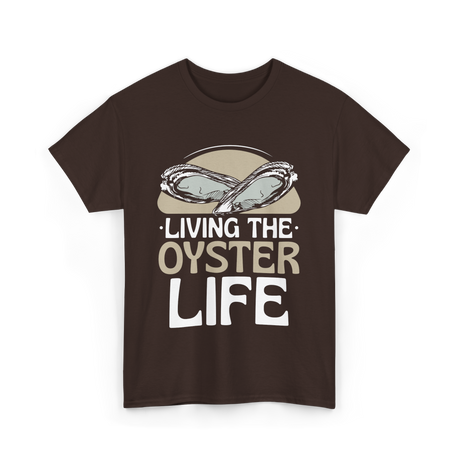 Living The Oyster Life Oyster T-Shirt - Dark Chocolate