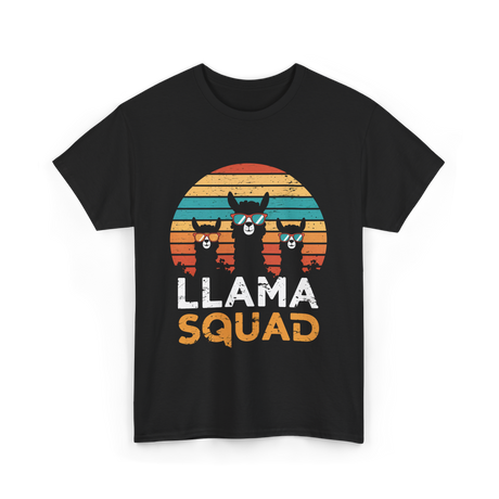 Llama Squad Llamas Fun T-Shirt - Black