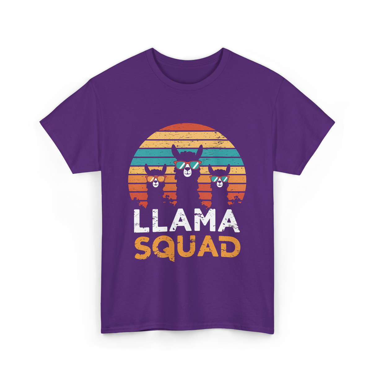 Llama Squad Llamas Fun T-Shirt - Purple