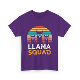 Llama Squad Llamas Fun T-Shirt - Purple