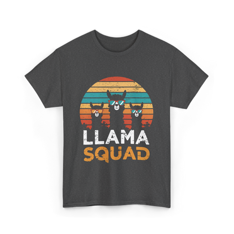 Llama Squad Llamas Fun T-Shirt - Dark Heather